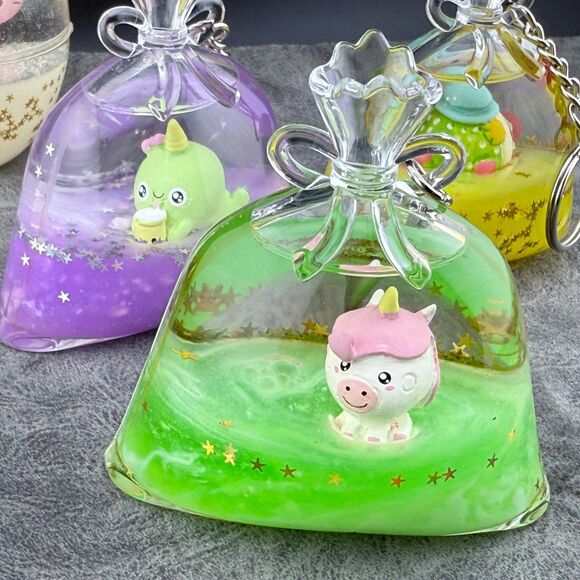 Lot of 4 Tsunameez Prize Baggies Egg Series 1 Keychains Cat Unicorn Fish Narwhal - Picture 4 of 9